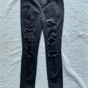 American Eagle black ripped jeans